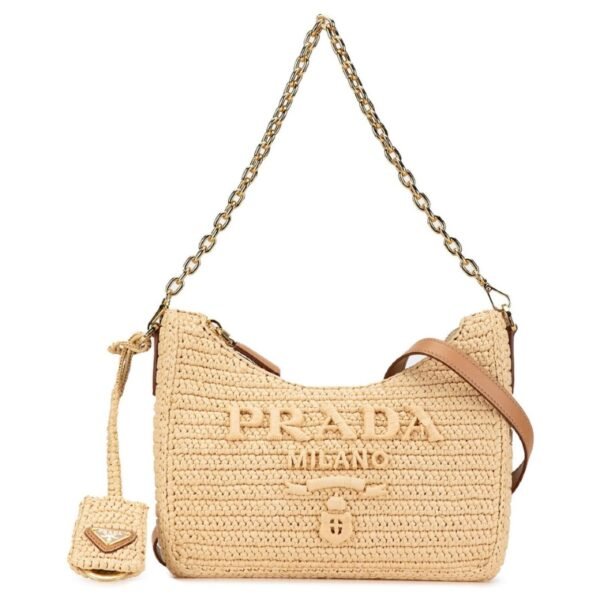Beige Prada Mini Yarn Raffia
