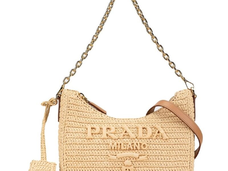 Beige Prada Mini Yarn Raffia
