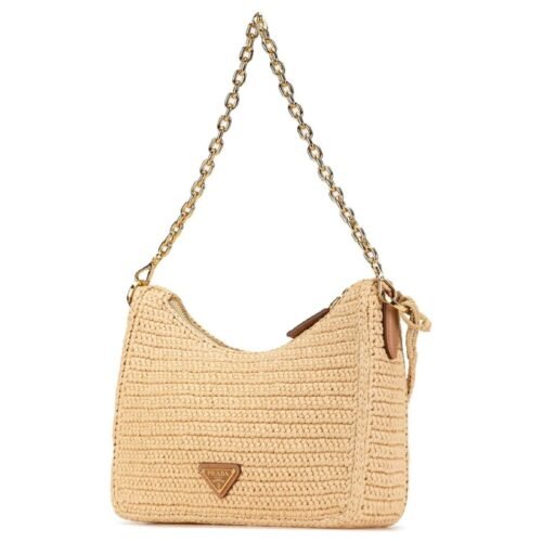 Beige Prada Mini Yarn Raffia