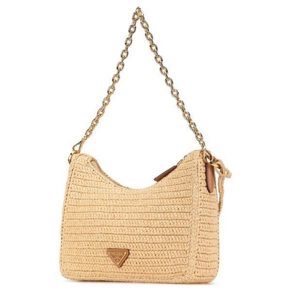 Beige Prada Mini Yarn Raffia