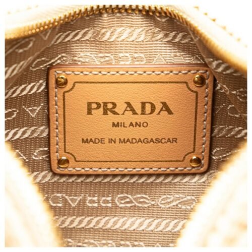 Beige Prada Mini Yarn Raffia