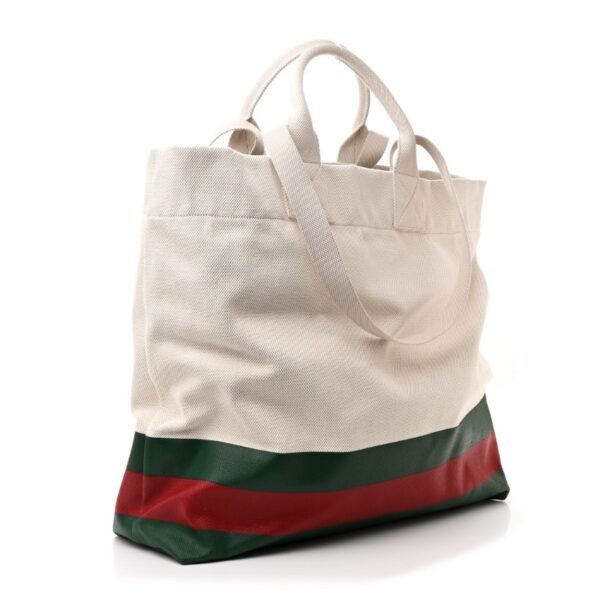 Gucci striped Logo Embossed Tote