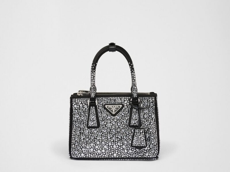 Prada Galleria Satin Mini-bag with crystals