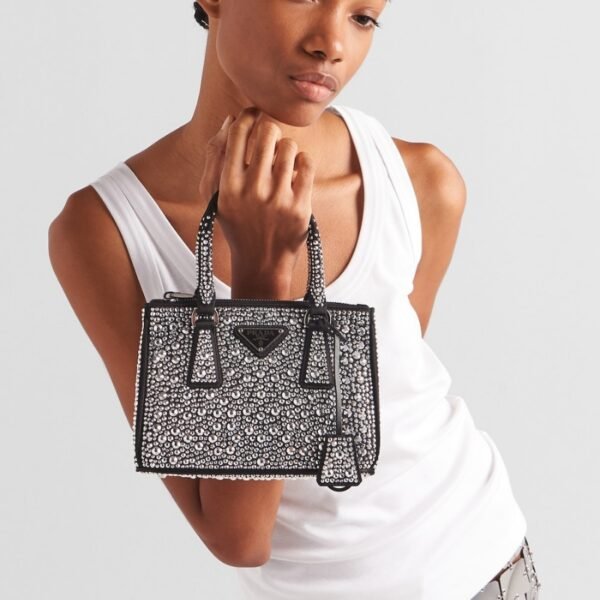 Prada Galleria Satin Mini-bag with crystals