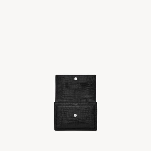 Saint Laurent Sunset croc-effect Leather Shoulder Bag