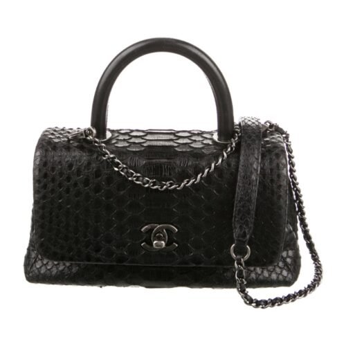 Chanel Snakeskin Small Coco Handle Flap Bag Chanel Snakeskin Small Coco Handle Flap Bag