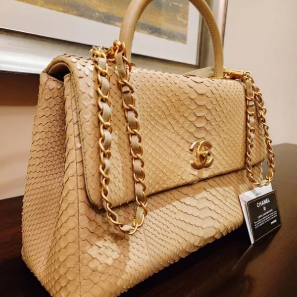 Chanel Snakeskin Small Coco Handle Flap Bag Chanel Snakeskin Small Coco Handle Flap Bag