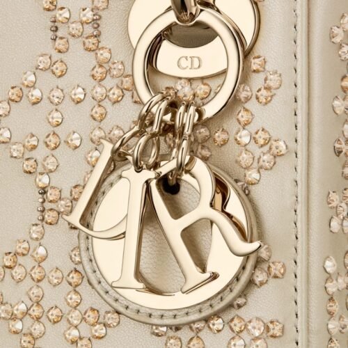Dior Beige Beaded Embellished Leather Mini