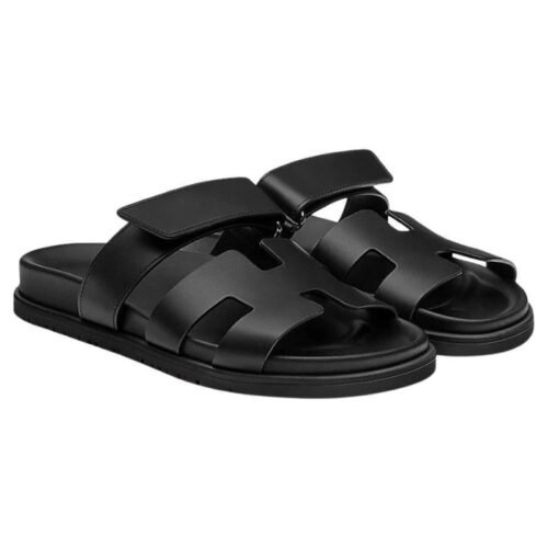 Hermes pan leather sandals