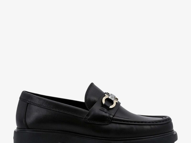 Salvatore Ferragamo Black Leather Loafers