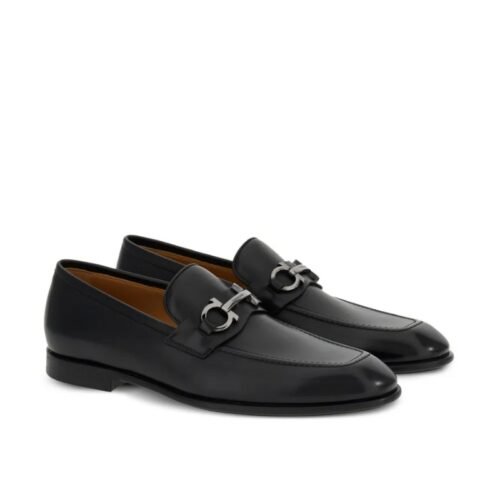 Ferragamo Gancini Horsebit Leather Loafers