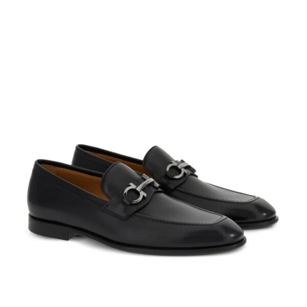 Ferragamo Gancini Horsebit Leather Loafers