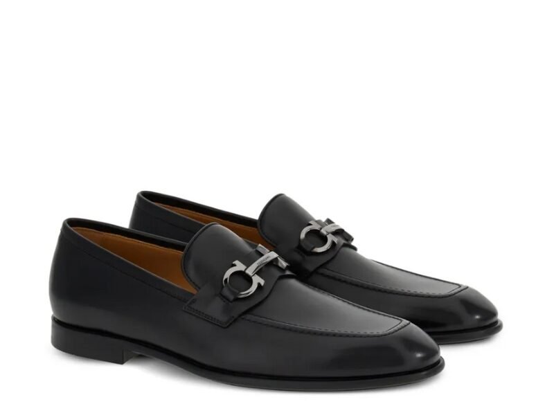 Ferragamo Gancini Horsebit Leather Loafers