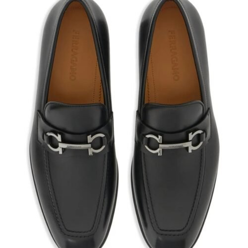 Ferragamo Gancini Horsebit Leather Loafers