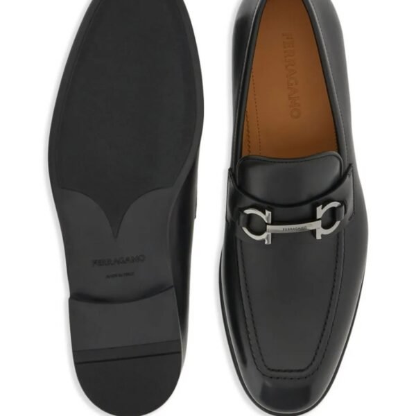 Ferragamo Gancini Horsebit Leather Loafers