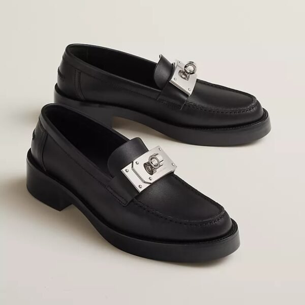 Black Hermès Loafers Black Hermès Loafers