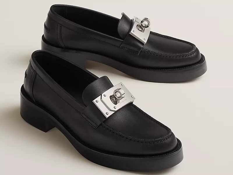 Black Hermès Loafers