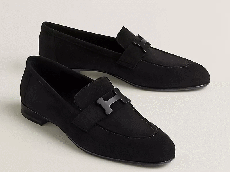 Hermès Suede Loafers